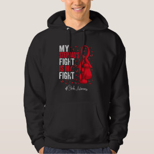 Red Ribbon Stepdad Stroke Bewusstsein Hoodie