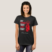 Red Ribbon Stepmutter Sepsis Bewusstsein T-Shirt (Vorne ganz)