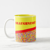 Red Ribbon und Candy Sprinkles Custom Tasse (Links)