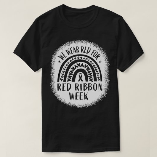 Red Ribbon Wear We Wear Red Ribbon Week Bewusstsei T-Shirt (Design vorne)