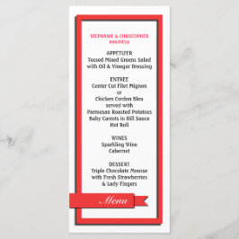 Red Ribbon Wedding Menü / Programm