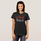 Red Ribbon Week Awareness Wear Red Peace Love Cure T-Shirt (Vorne ganz)