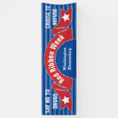 Red Ribbon Week - Drug Free School Banner (Vertikal)