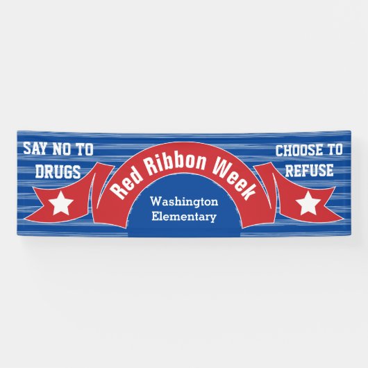 Red Ribbon Week - Drug Free School Banner (Horizontal)