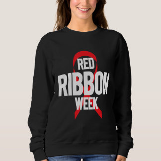 Red Ribbon Week Red Ribbon Leopard Red Ribbon Sweatshirt