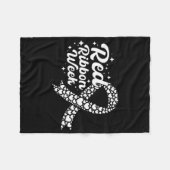 Red Ribbon Week Ribbon Hearts Wear Red Ribbon Awar Fleecedecke (Vorderseite (Horizontal))