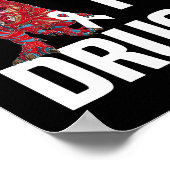 Red Ribbon Wewareness Say No Dinosaur TRex Kind Poster (Ecke)