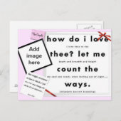 Red Ribbon, wie ich die Liebe Postkarte (Vorne/Hinten)