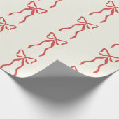 Red Ribbon Wrapping Paper Geschenkpapier (Ecke)
