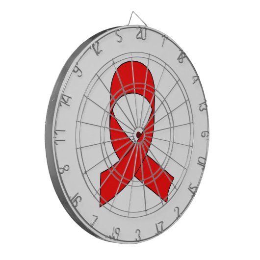 Red Ribbon Zeichnend Dartscheibe (Vorderseite Links)