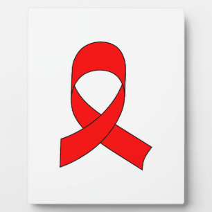 Red Ribbon Zeichnend Fotoplatte