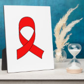 Red Ribbon Zeichnend Fotoplatte (Seite)