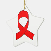 Red Ribbon Zeichnend Keramikornament (Links)