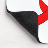 Red Ribbon Zeichnend Mousepad (Ecke)