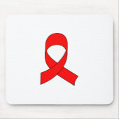 Red Ribbon Zeichnend Mousepad (Vorne)