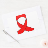 Red Ribbon Zeichnend Rechteckiger Aufkleber (Umschlag)