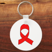 Red Ribbon Zeichnend Schlüsselanhänger (Vorderseite)
