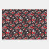 Red Ribbons Black & White Buffalo Karo Weihnachten Geschenkpapier Set (Vorderseite 3)