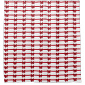 **RED RIBBONS** CHRISTMAS SHOWER CURTAT DUSCHVORHANG (Vorderseite)