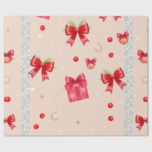 Red Ribbons Geschenkpapier (Flach)