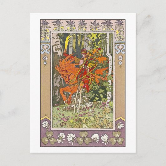 Red Rider von Ivan Bilibin Postkarte (Vorderseite)