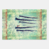 Red Riding Hood ähnliche Figur in einem Winterwald Geschenkpapier Set (Vorderseite 2)