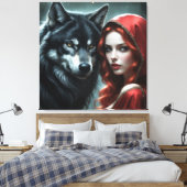 Red riding hood an his wolf leinwanddruck (Insitu (Schlafzimmer))
