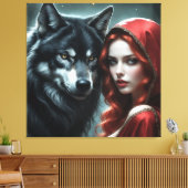 Red riding hood an his wolf leinwanddruck (Insitu (Wohnzimmer))
