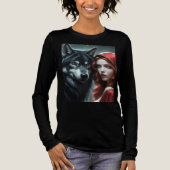 Red riding hood an his wolf Tri-Blend shirt (Vorderseite)