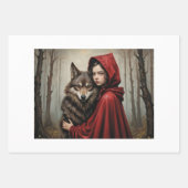 Red riding hood and truth about wolf - Decoupage Geschenkpapier Set (Vorderseite 2)