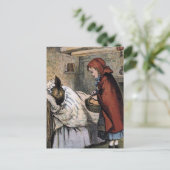 Red Riding Hood betrügen Postkarte (Stehend Vorderseite)