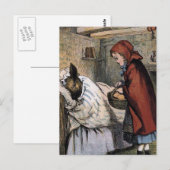 Red Riding Hood betrügen Postkarte (Vorne/Hinten)