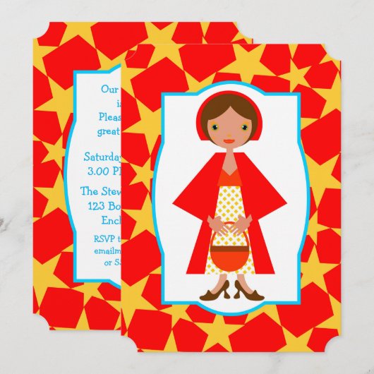 Red Riding Hood Einladung (Vorne/Hinten)