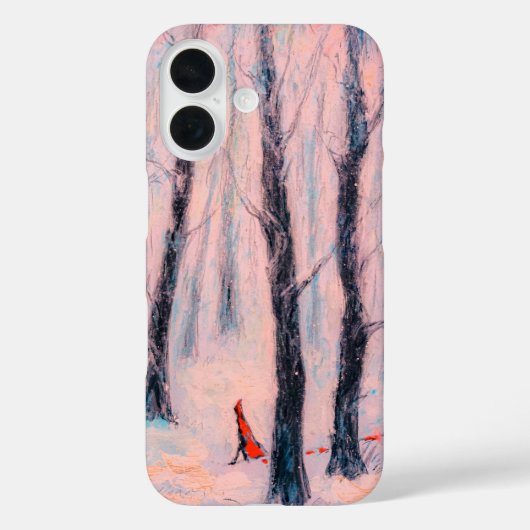 Red Riding Hood-Figur in einem Winterwald Case-Mate iPhone Hülle (Rückseite)