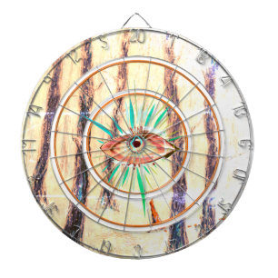 Red Riding Hood-Figur in einem Winterwald Dartscheibe