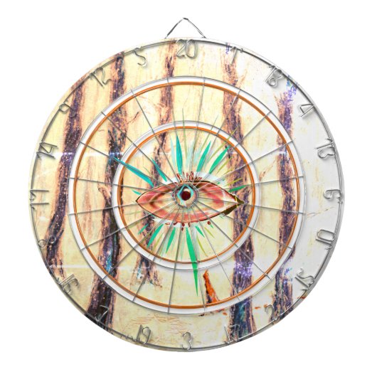 Red Riding Hood-Figur in einem Winterwald Dartscheibe (vorne)