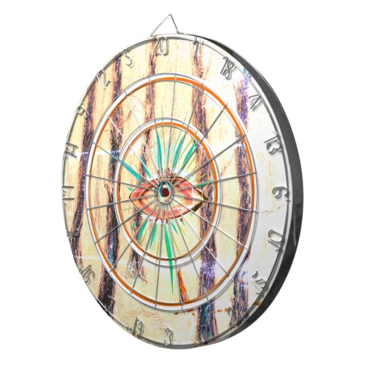 Red Riding Hood-Figur in einem Winterwald Dartscheibe (Vorderseite rechts)