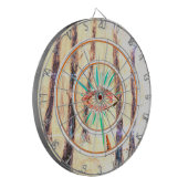 Red Riding Hood-Figur in einem Winterwald Dartscheibe (Vorderseite Links)