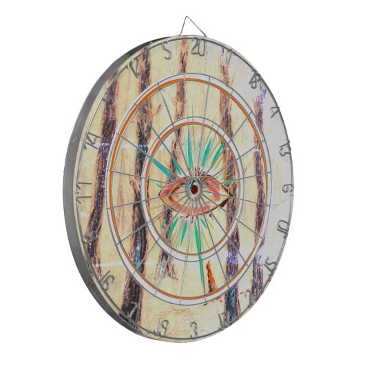 Red Riding Hood-Figur in einem Winterwald Dartscheibe (Vorderseite Links)