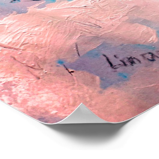 Red Riding Hood-Figur in einem Winterwald Poster (Ecke)