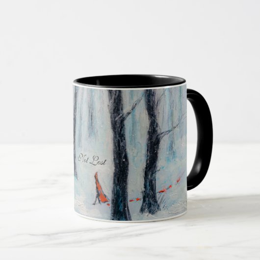 Red Riding Hood-Figur in einem Winterwald Tasse (VorderseiteRechts)