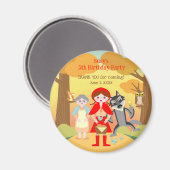Red Riding Hood Girl Geburtstagsparty Magnet (Vorderseite/Rückseite)