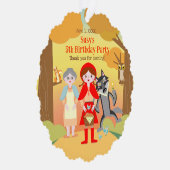 Red Riding Hood Girl Geburtstagsparty Ornament Karte (Rechts)