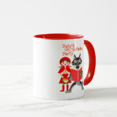 Red Riding Hood Girl Geburtstagsparty Tasse (VorderseiteRechts)