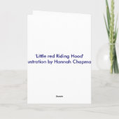 Red Riding Hood - Grußkarten Karte (Rückseite)