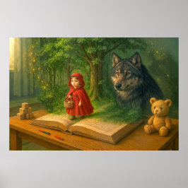 Red Riding Hood in zauberhaften Kinderzimmern Poster