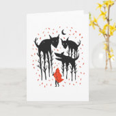 Red Riding Hood Karte (Gelbe Blume)