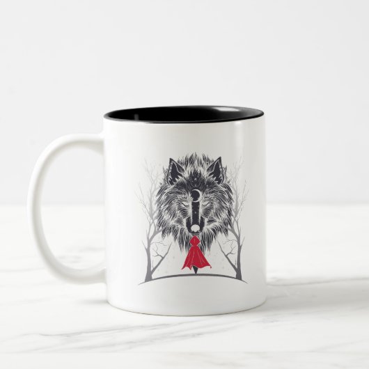 Red Riding Hood Kostüm Gif für Mädchen Zweifarbige Tasse (Links)