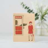 Red Riding Hood Postkarte (Stehend Vorderseite)