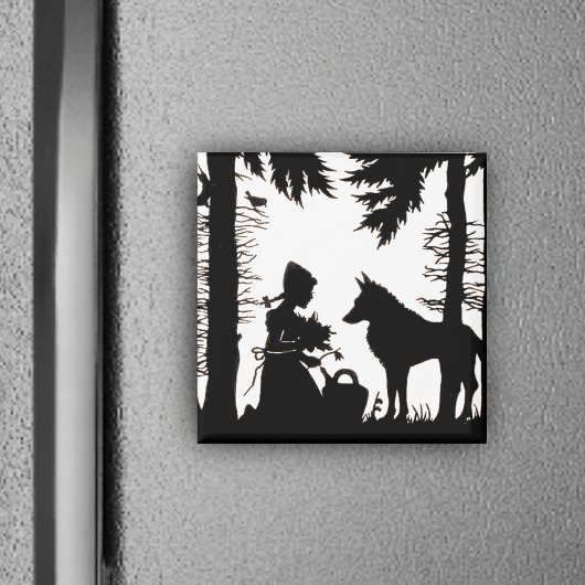 Red Riding Hood Silhouette Magnet